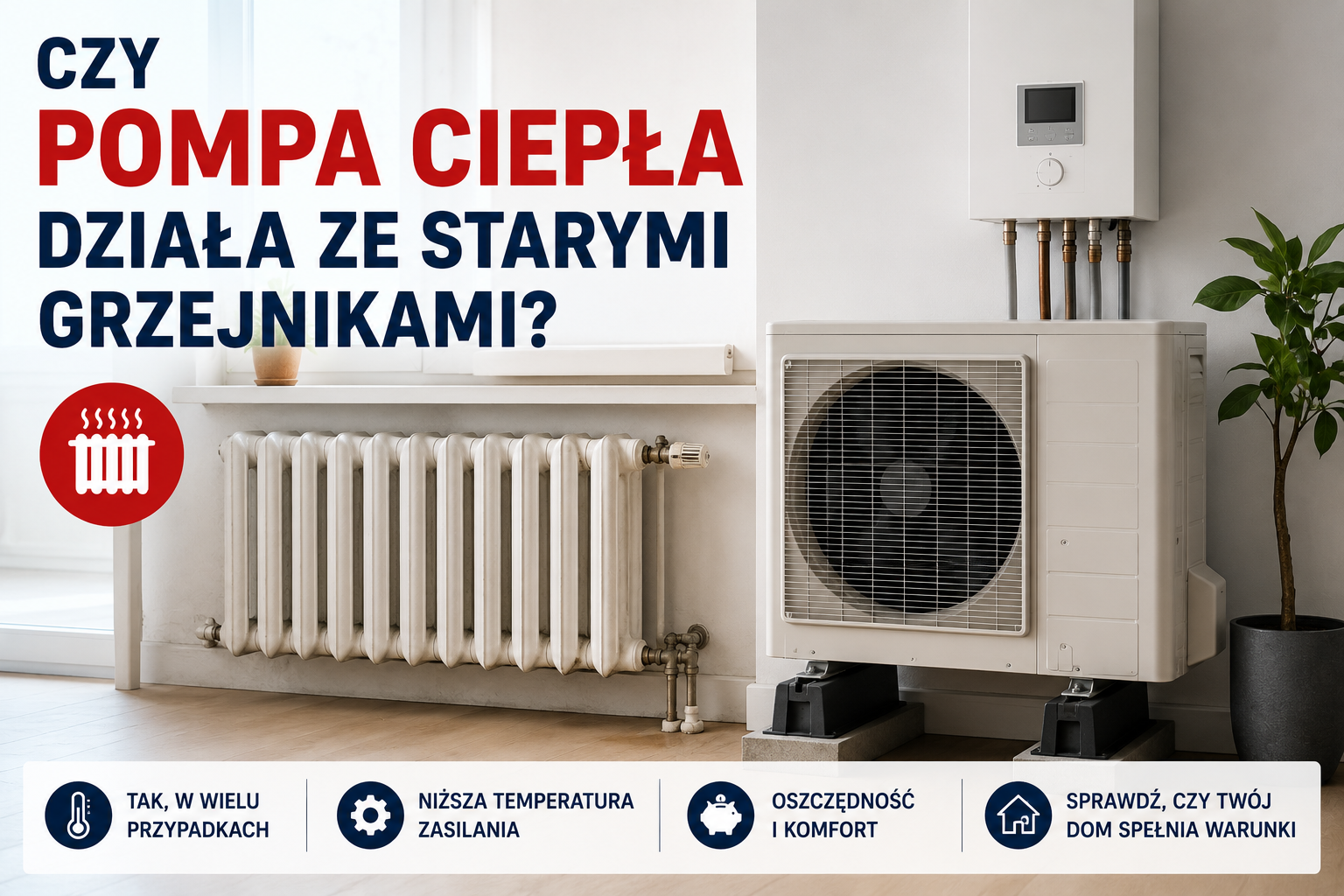 Czy pompa ciepła działa ze starymi grzejnikami